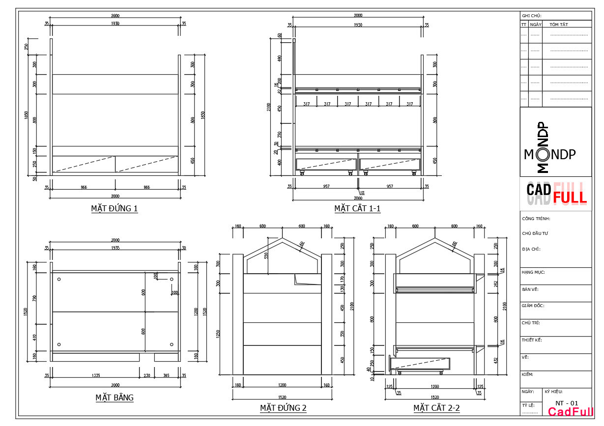 Detailed Bed 2 Cadfull Free Autocad Blocks