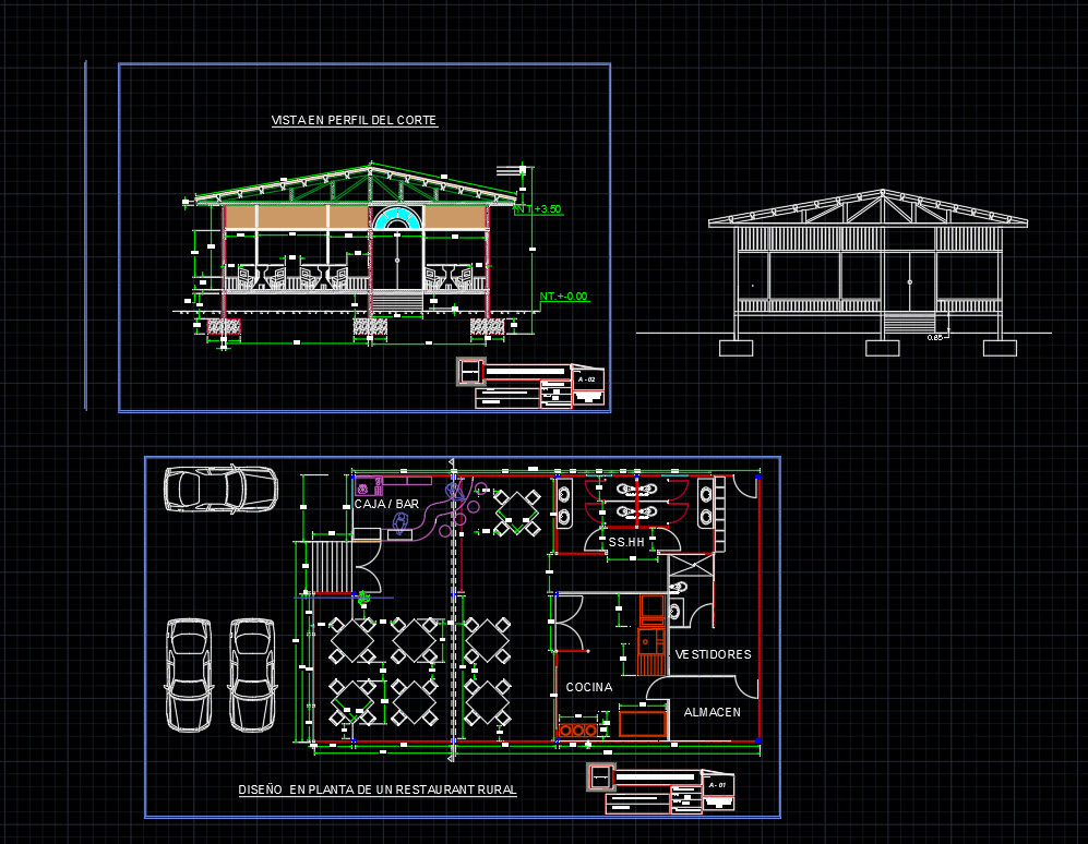 Kiến Trúc Nhà Hàng - Mẫu 2 | CADFULL | FREE AUTOCAD BLOCKS