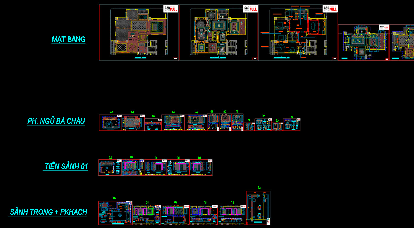 Full Bản Vẽ Nội Thất Chung Cư Cổ Điển | CADFULL | FREE AUTOCAD BLOCKS